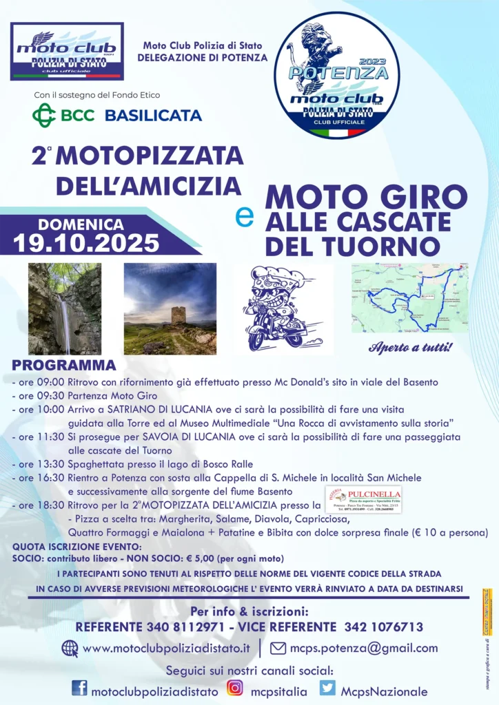 POTENZA - MOTO PIZZATA