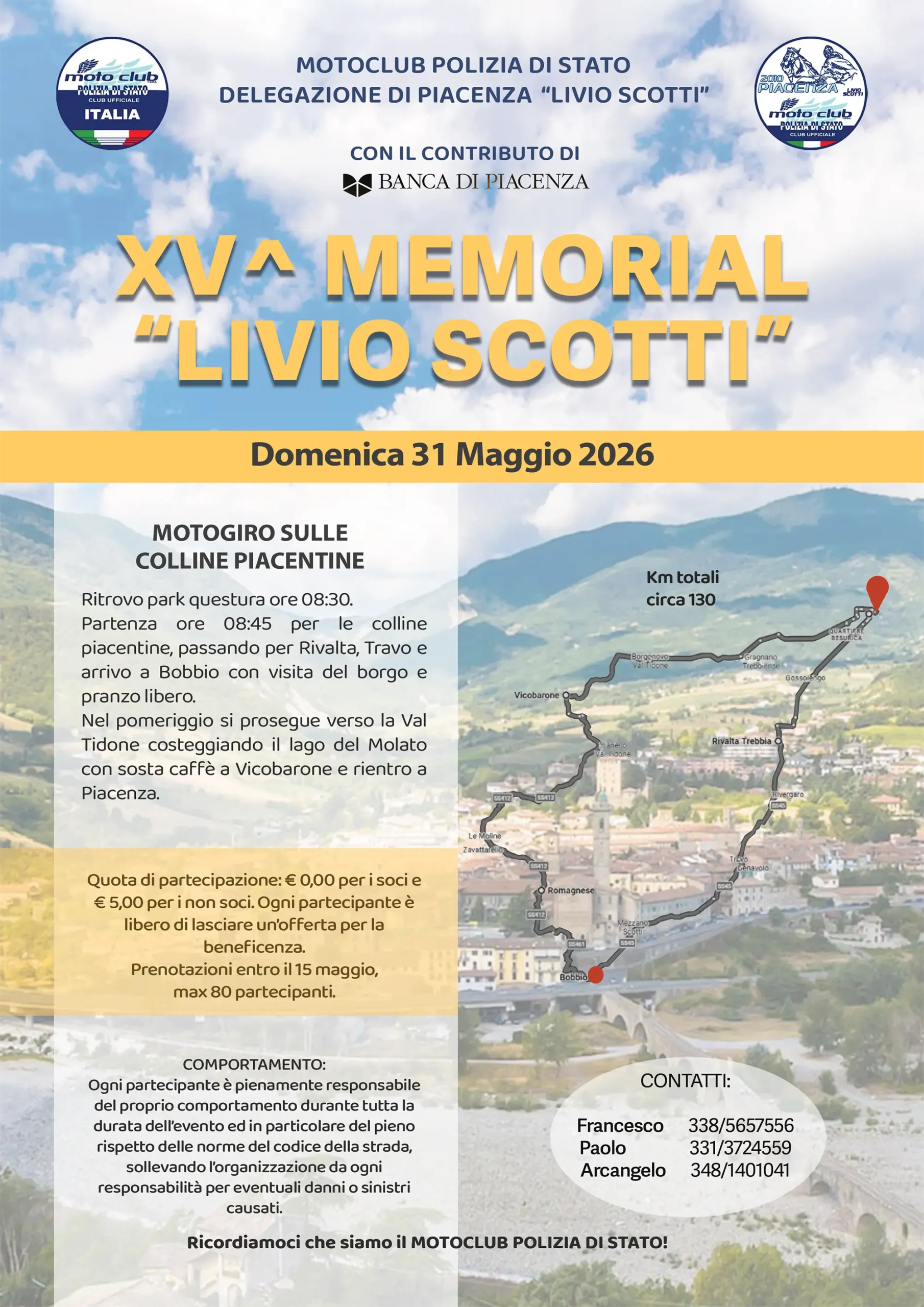 XVˆ MEMORIAL “LIVIO SCOTTI” Piacenza